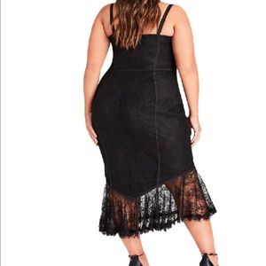 Formal black lace dress